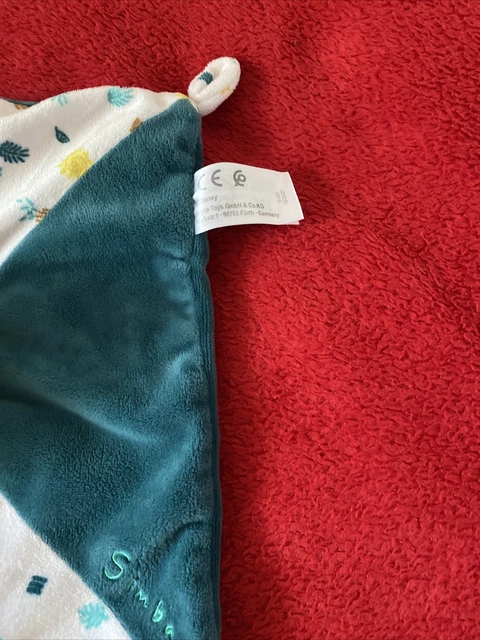 Doudou Plat Roi Lion Simba Toys Kiabi Bleu Vert Blanc Soleil comme NEUF 4