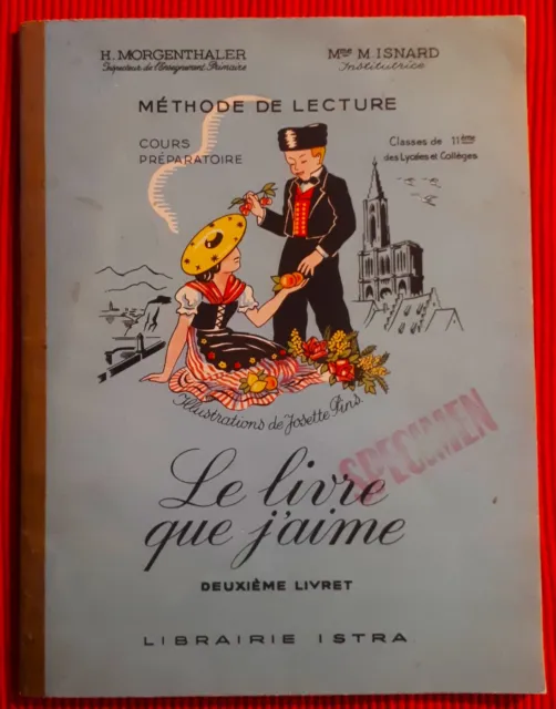 Scolaire ancien LE LIVRE QUE J’AIME LIVRET 2 Morgenthaler Spécimen 1960