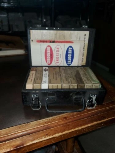 Vintage Mine Safety Pittsburgh, Pa MSA 10 Unit D First Aid Kit, Full Contents