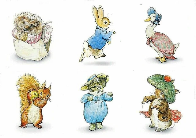 Peter Rabbit Wafer BEATRIX POTTER, PETER Rabbit Edible Cake Topper/Border Wafer Paper ...