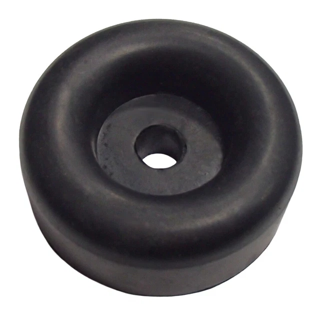 2 Pack Trailer Door Round Rubber Bumper 2-1/2" Diameter 1" Tall w/ Mounting Hole