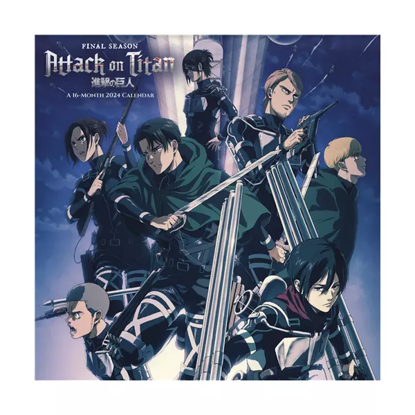 TRENDS INTERNATIONAL ATTACK on Titan 2024 12 x 12 Wall Calendar w 15.