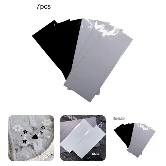 7 pz Modello Spray Nail Art Love Heart Star Farfalla Foil 2D Vinili Nail Art
