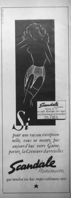 1951 Scandal Series #72 Elastic Tulle Press Advertisement Very Light