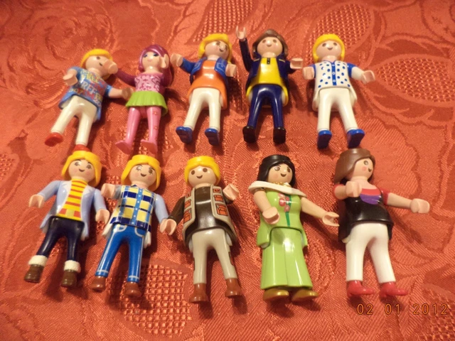 Lot De 30 Personnages Playmobil Vintage - Hommes Et Femmes - Collection Ref N°5