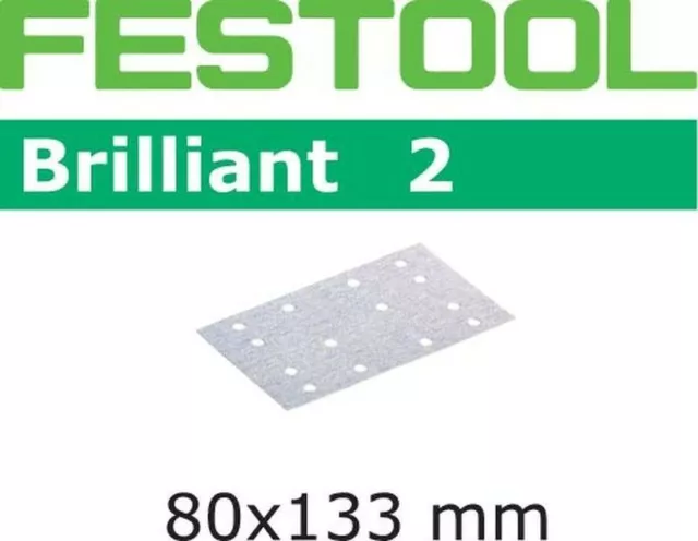 FESTOOL Abrasifs STF 80x133 Brilliant 2 - Assortiment de 24 feuilles