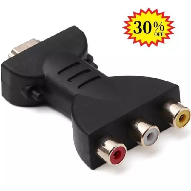 HDMI Stecker auf zu RCA 3 Cinch Chinch Buchse Audio Adapter Konverter TV Laptop-