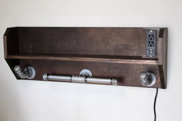 Police and Military Gear Rack with 2 USB/ 2 Outlet charger