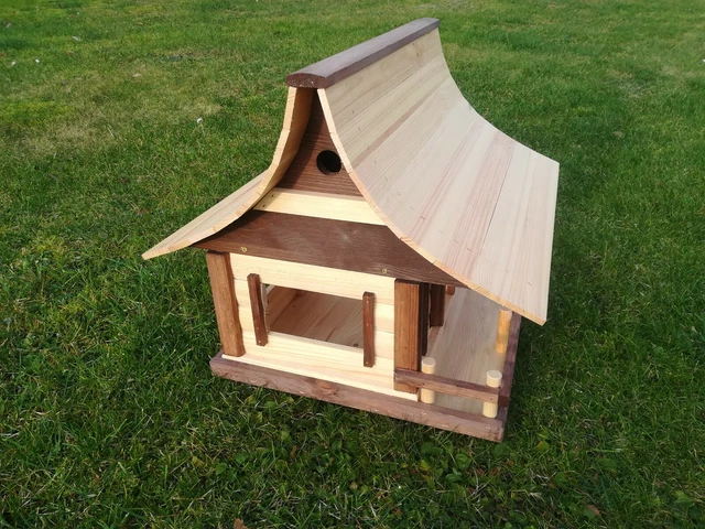 Vogelhaus mit Nistkasten XXXL,Vogelfutterstation,Vogelvilla,Vogelhäuschen,Trog