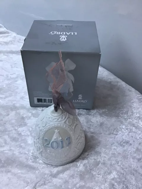 Lladro 2012 Annual Christmas Bell Ornament In Box