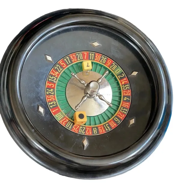 Vintage Jeu De Roulette Wheel Tabletop Casino Game Made France