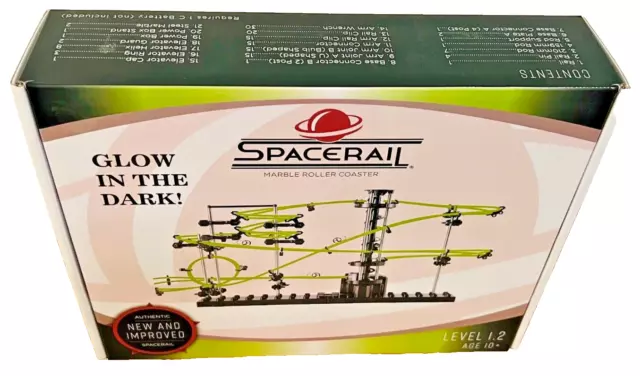SPACERAIL Marble Roller Coaster Glow in the Dark Level 1.2 New and Improved 2