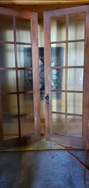 French Doors ea.door measures 30 x 86 1/2"  ($1050 for the pair hrdwr. included)