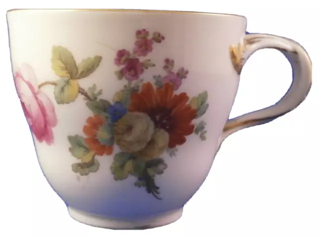 Antique 18thC KPM Berlin Porcelain Floral Cup Porzellan Tasse Germany German