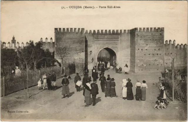 CPA AK OUDJDA Porte Sidi-Aissa MAROC (23875)