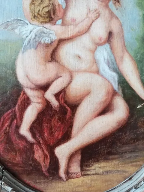 Tableau ancien XIXème? Huile sur Toile Signé THOMAS Femme nue 3