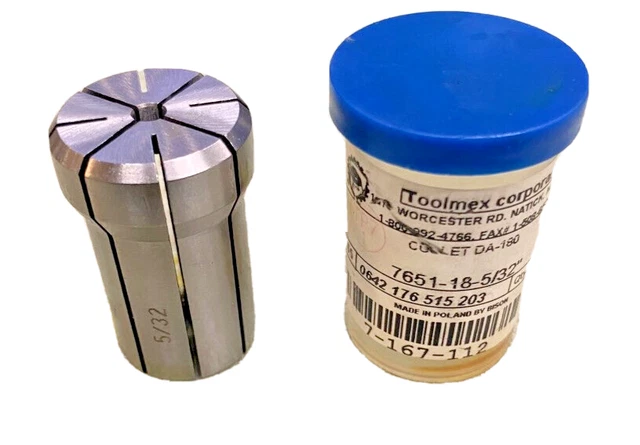 New Toolmex DA 180 5/32" (.1562") Double Angle Collet 7-167-112