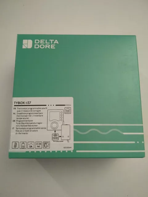 THERMOSTAT PROGRAMMABLE delta dore TYBOX 1137 NEUF chauffage chaudiere