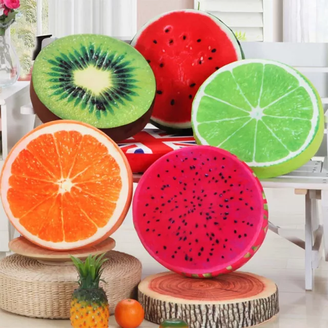 Seat Pad Round Chair Cushion Funny Fruits Shape Garden Living Room Outdoor