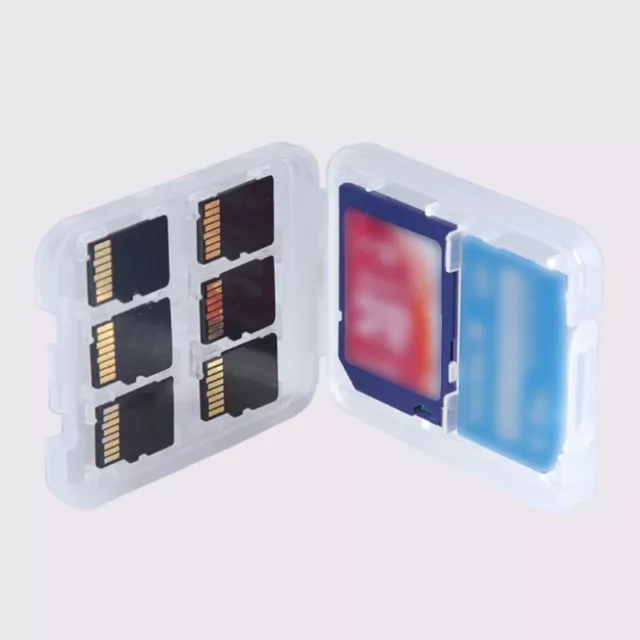 2PCS 8 in1 Protector Holder Mini For SDHC TF MS Memory Card Storage Case Box -wa