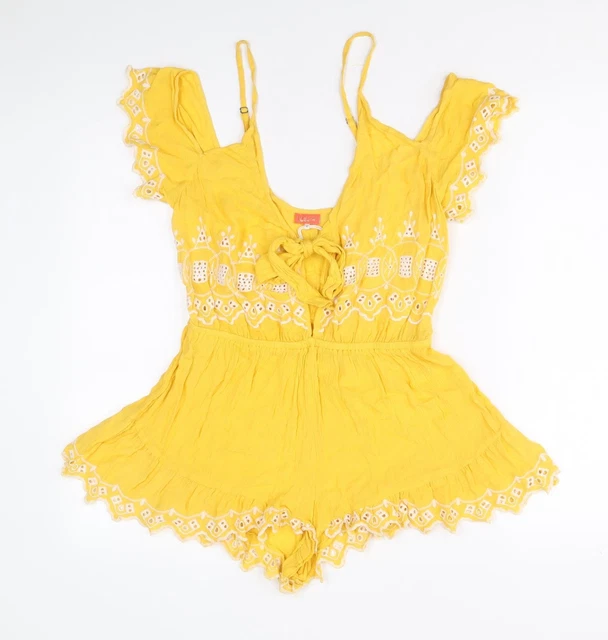 Cravatta da donna River Island viscosa gialla taglia 10 - cravatta fredda
