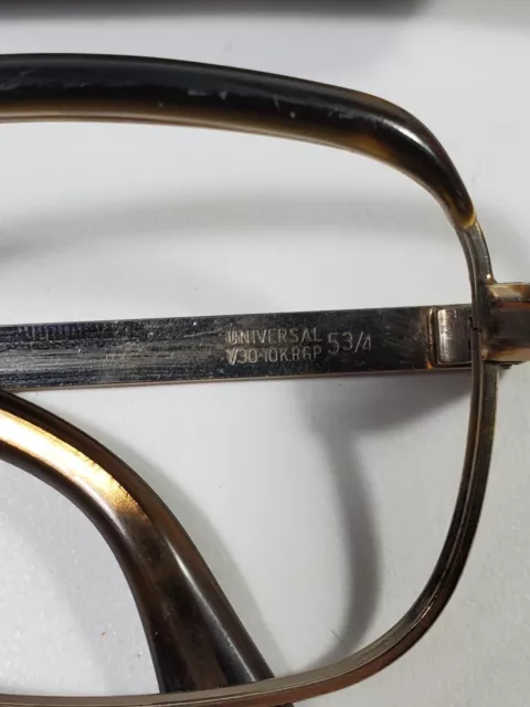 Vintage Universal 10k Gold Filled Eyeglass Frames 1/30-10k.r.gp 52-22-5 3/4 3