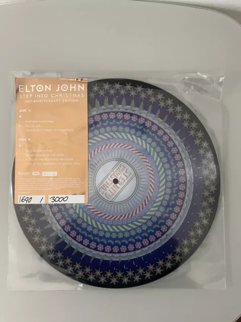 Elton John: Step Into Christmas - 1690/3000 - Zoetrope Vinyl EP - Fast Shipping