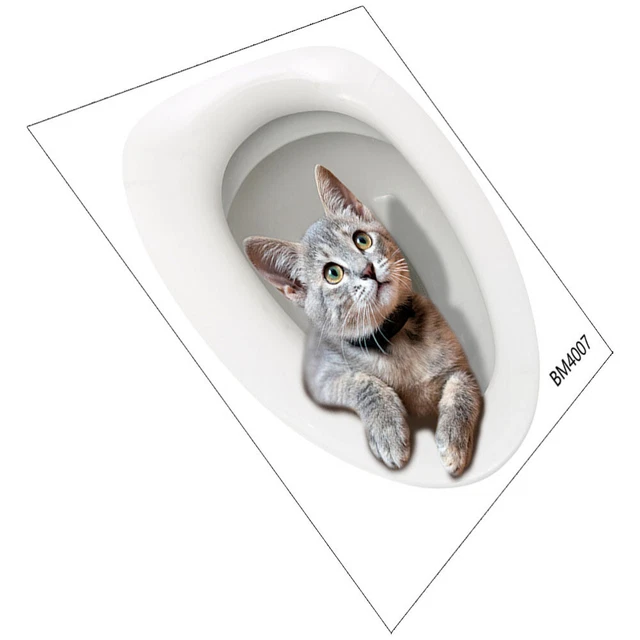 3 D Siège De Toilette Etiquette Autocollante Stickers Muraux