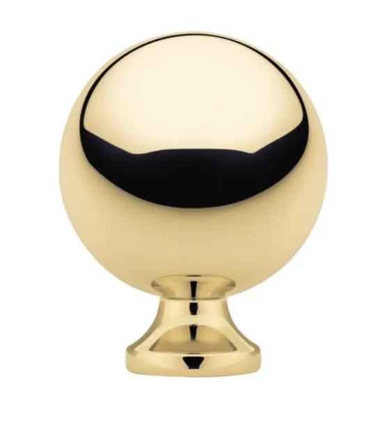 Baldwin Spherical Knob 1" Polished Brass 4960.030.BIN Door Cabinet Hardware Pull