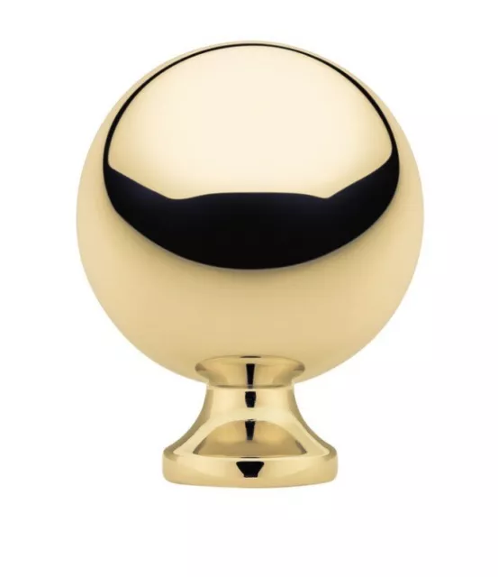 Baldwin Spherical Knob 1" Polished Brass 4960.030.BIN Door Cabinet Hardware Pull