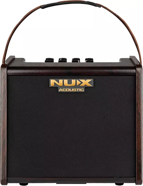 NUX AC25 Acoustic 25W Guitar Amplifier Battery Powered with Effect +Jam Function