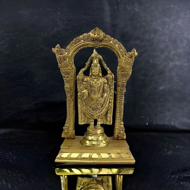 Brass Deity Balaji Idol Venkateswara Statue, Pooja, Lord Shri Tirupati Balaji Lo