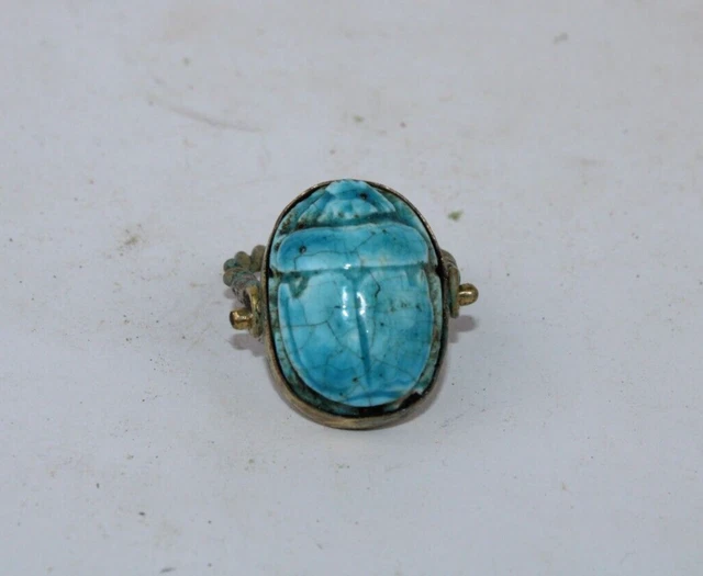 RARO ANELLO ANTICO Egizio Scarabeo Regno Faraonico EUR 114 17