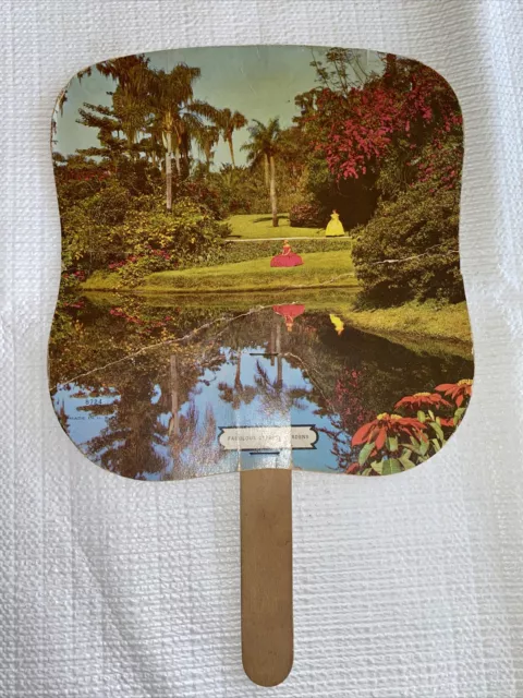 Antique Advertising Paper Cardboard Hand Held Paddle Fan New Orleans La.