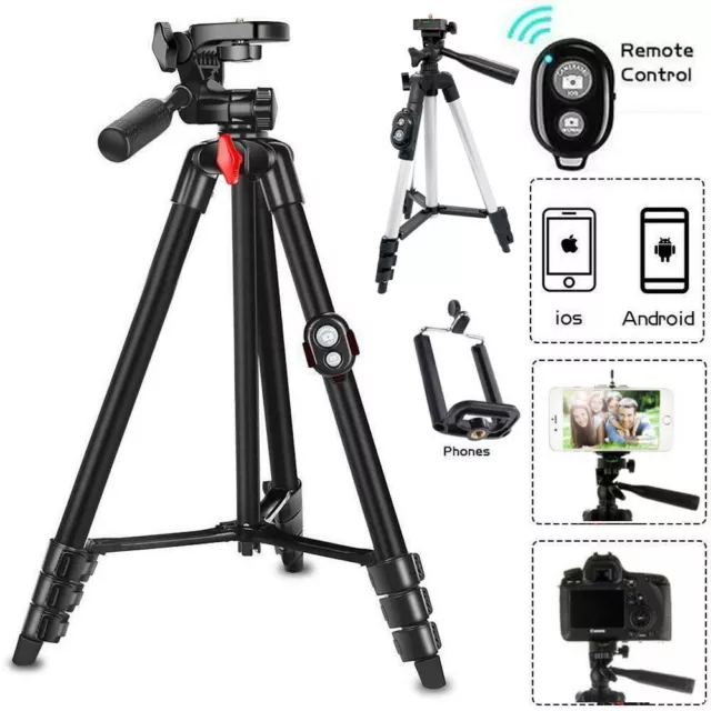 Professional Camera Tripod Stand Holder Mount For Samsung iPhone &Remote Control