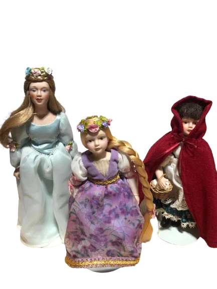 Avon  Fairy Tale Doll Collection Cinderella, Rapunzel, Little Red Riding Hood
