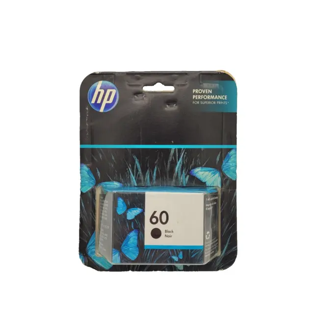 HP 60 Black Ink Cartridge Hewdtcc640wn Genuine New Dated 2019