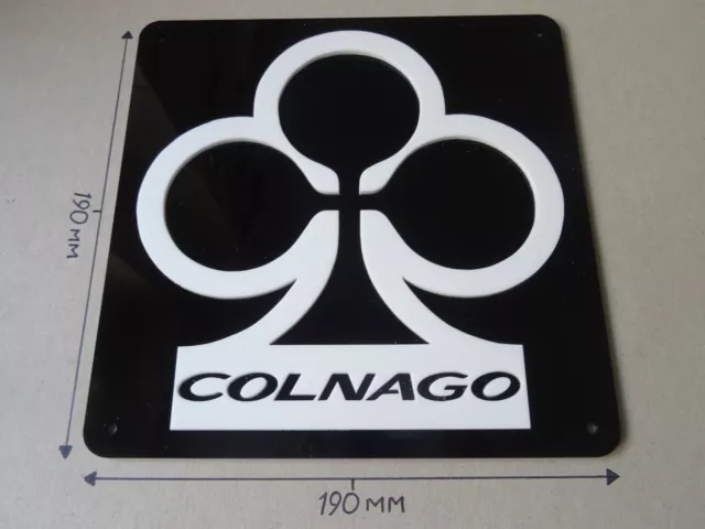 Colnago Bikes, Colnago Cycling, Acrylic Sign: B, Black & White, 190mm X 190mm.