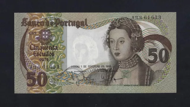 PORTUGAL 50 Escudos 1980  P-174b GEM UNC
