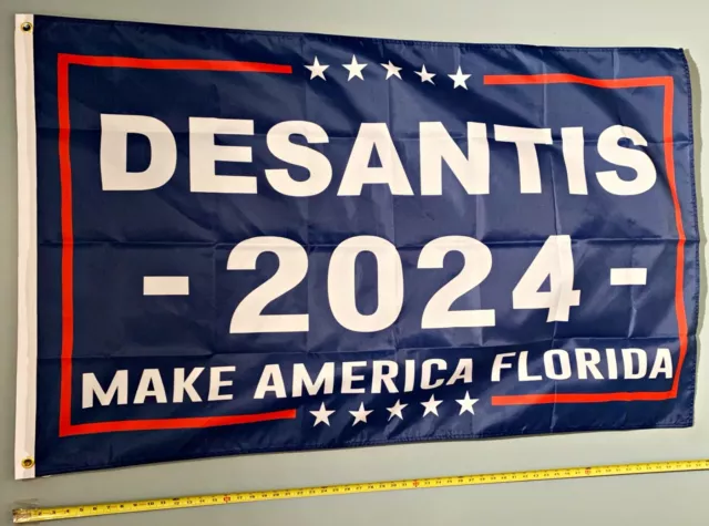 RON DESANTIS FLAG *FREE SHIP USA SELLER! Make America Florida 2024 USA Sign 3x5