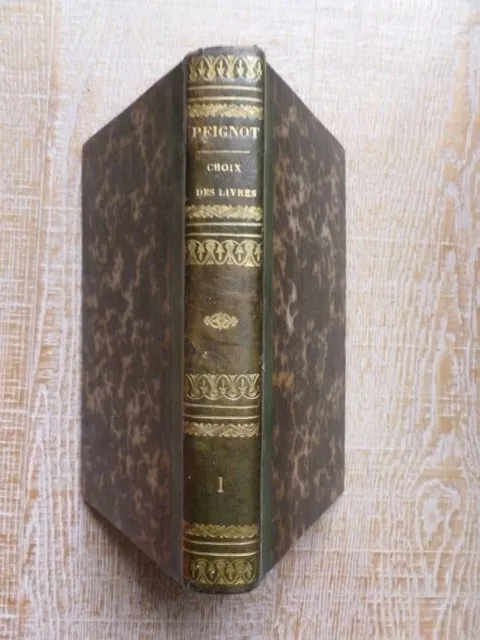 Manuel Du Bibliophile Traite Des Livres Peignot 1823 Bibliophiles Dijon Lagier