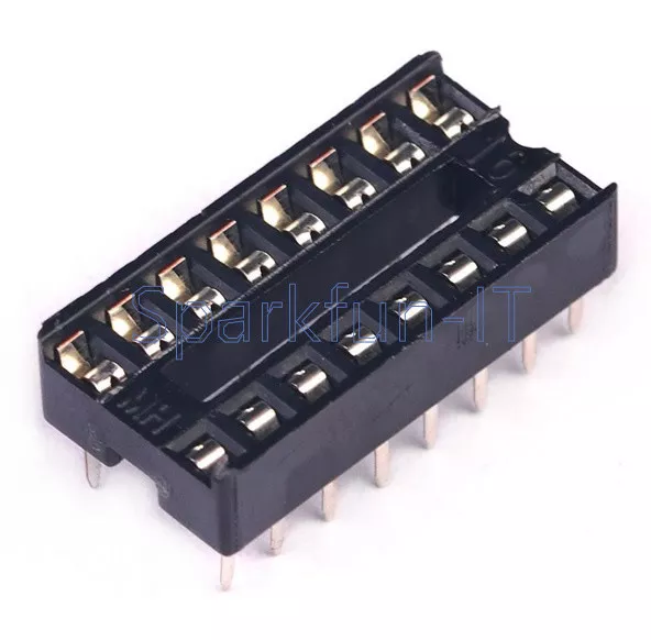 10PCS NEW 16pin DIP IC Socket Adaptor Solder Type Socket Pitch Dual Wipe Contact