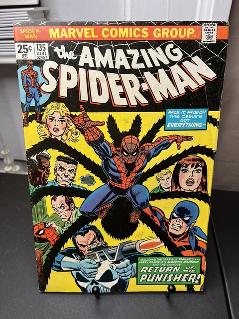 Bronze Age 1974  Marvel Amazing Spider-man 135 (2nd Punisher, Tarantula)