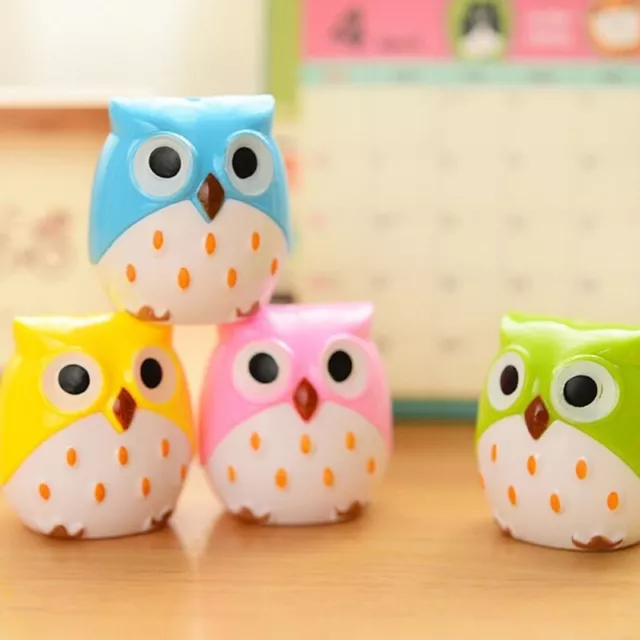 2020 1pc 4 Color Cute Cartoon Sharpener Lovely Owl Plastic Pencil Creative Stati