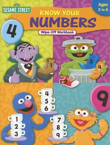 SESAME STREET KNOW YOUR NUMBERS WIPE-OFF WORKBOOK: AGES 2 By Learning Horizons