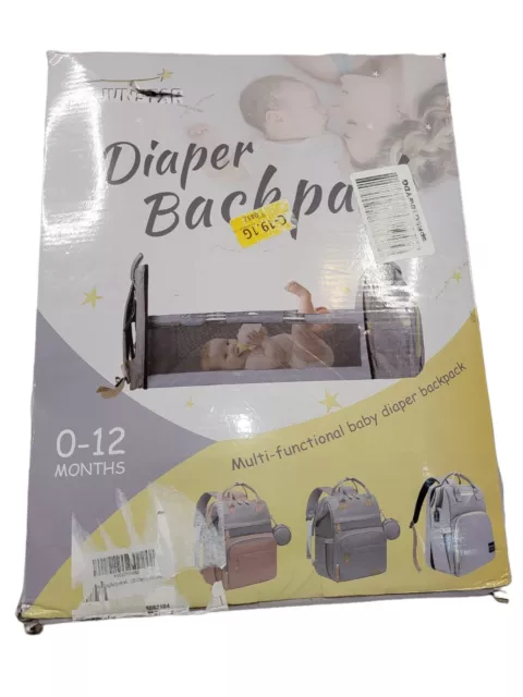 Baby Diaper Bag Backpack Changing Station Derjunstar Portable Crib Heavy Duty