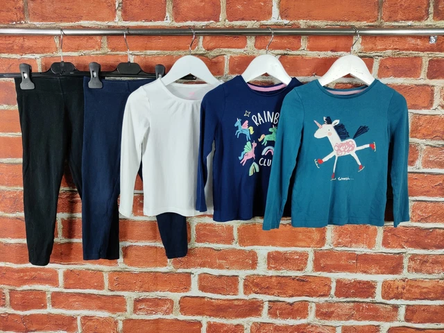 Girls Bundle Age 3-4 Years Next M&S H&M Plain Leggings Long Sleeve T-Shirt 104Cm