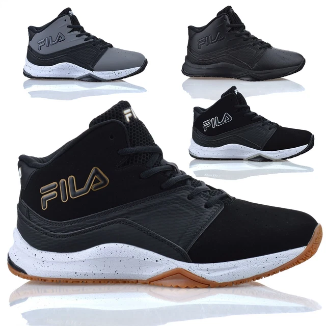 MENS FILA HIGH Top Casual Walking Ankle Boots Basketball Gym Trainers ...