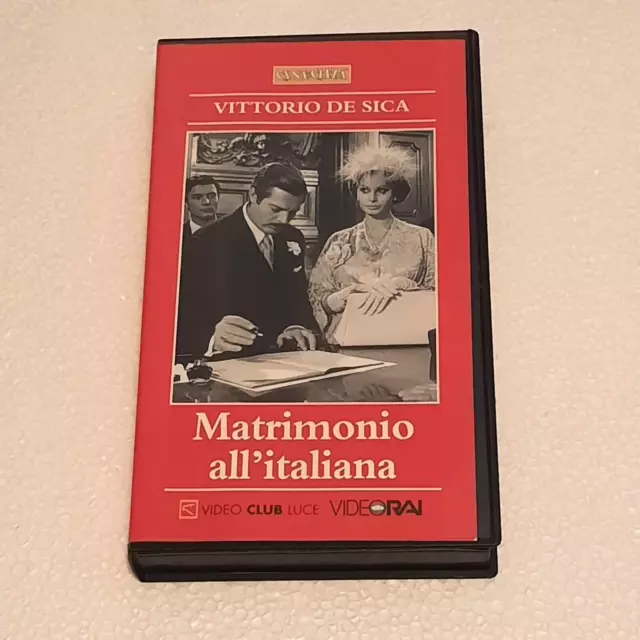 Matrimonio All'italiana V. De Sica Vhs 1964 Cinecitta' Video Club Luce Videorai