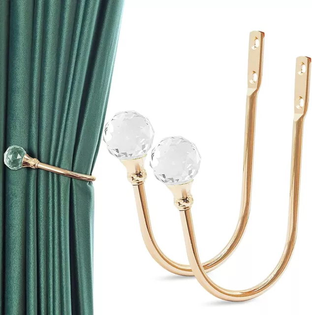 Gudui Curtain Holdbacks, Crystal Curtain Tieback Hooks